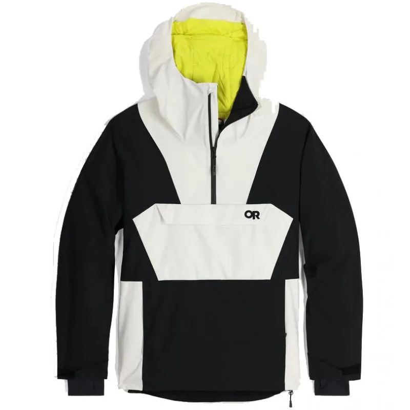 Chaqueta Outdoor Research Snowcrew Anorak, Hombre (Negro/Nieve)