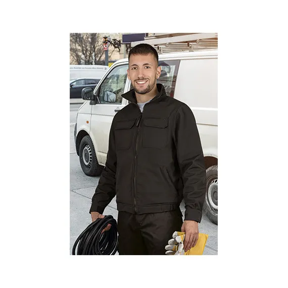 Chaqueta softshell multibolsillos para trabajo al aire libre, protección contra el frío, tejido elástico VALENTO AVALON