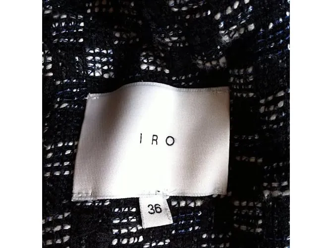 Chaquetas IRO T.fr 36 Algodón Negro 