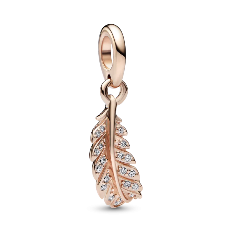Charm Pandora Colgante rosa Pluma Curvada Flotante 782578C01
