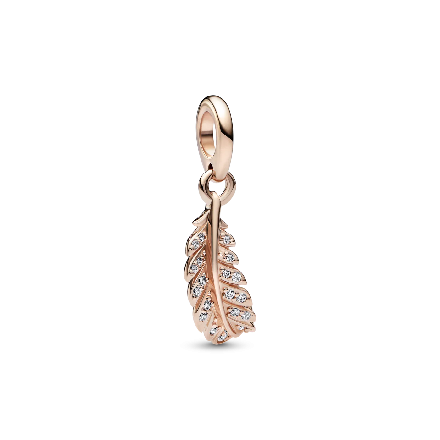 Charm Pandora Colgante rosa Pluma Curvada Flotante 782578C01