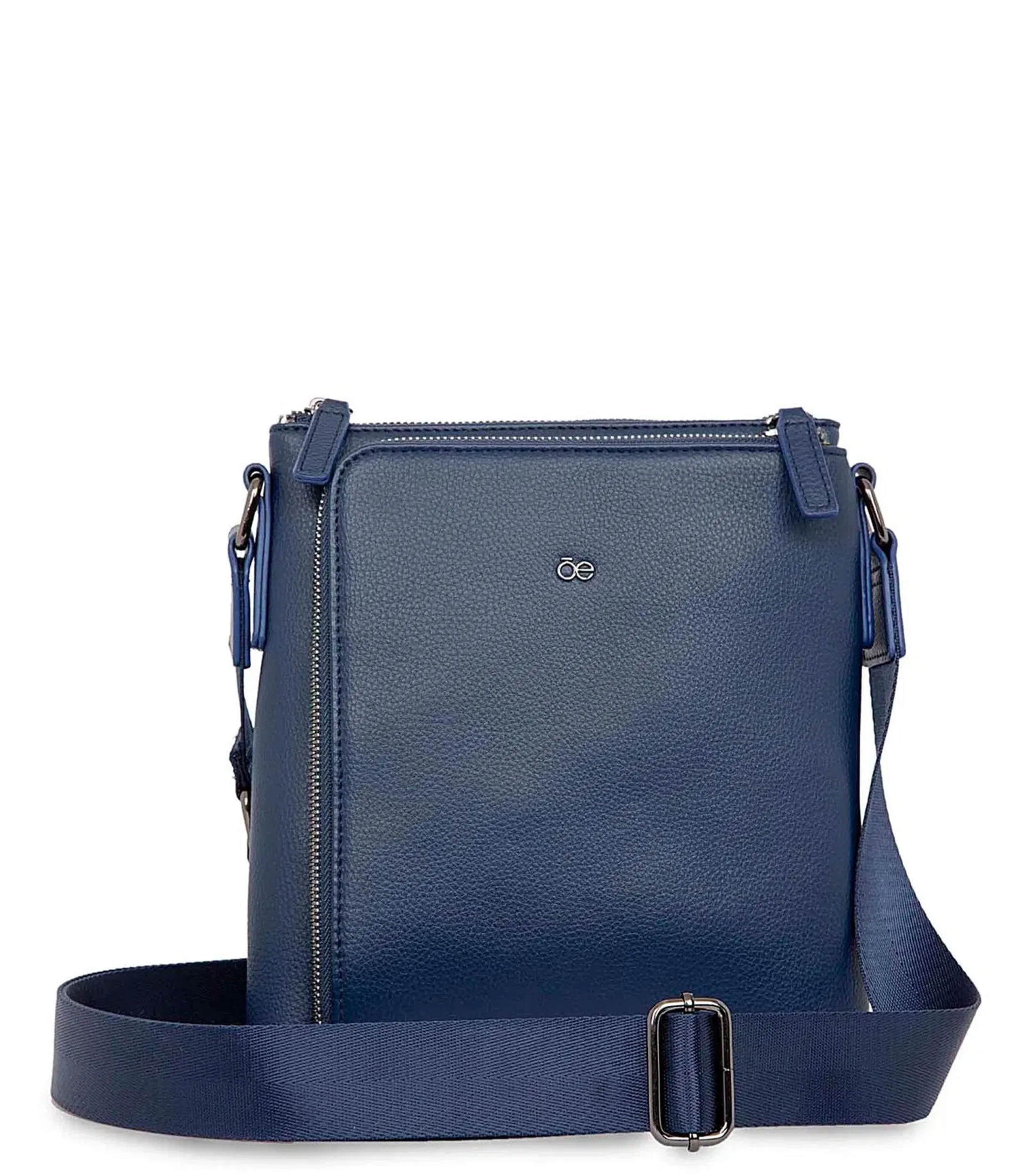 Clóe Bolso messenger porta ipad en piel azul marino granulado Uomo Hombre