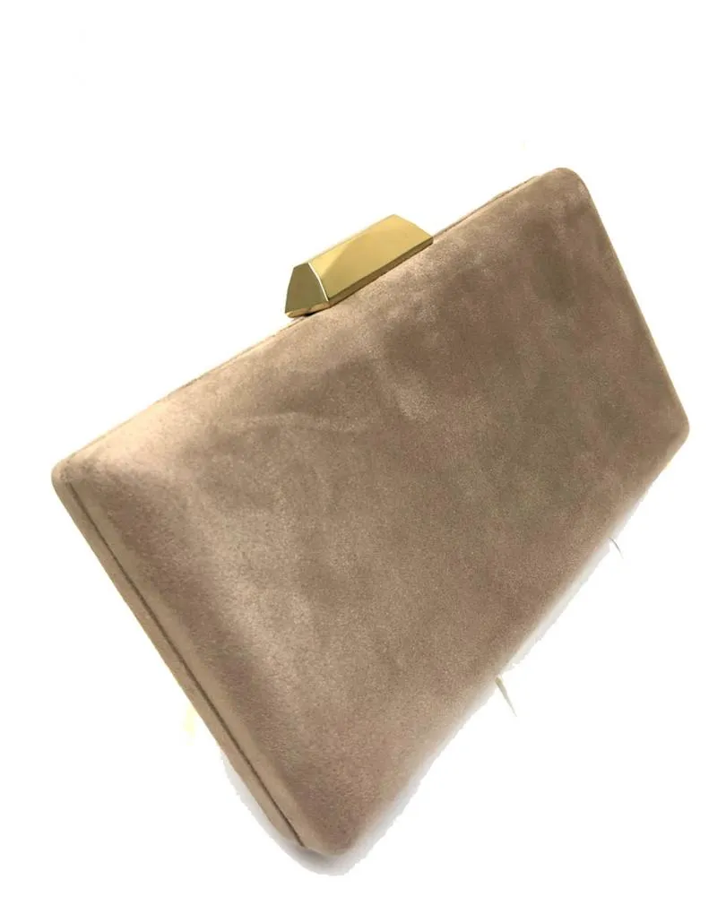 CLUTCH DE FIESTA COLOR TOPO PARA BODAS Y EVENTOS