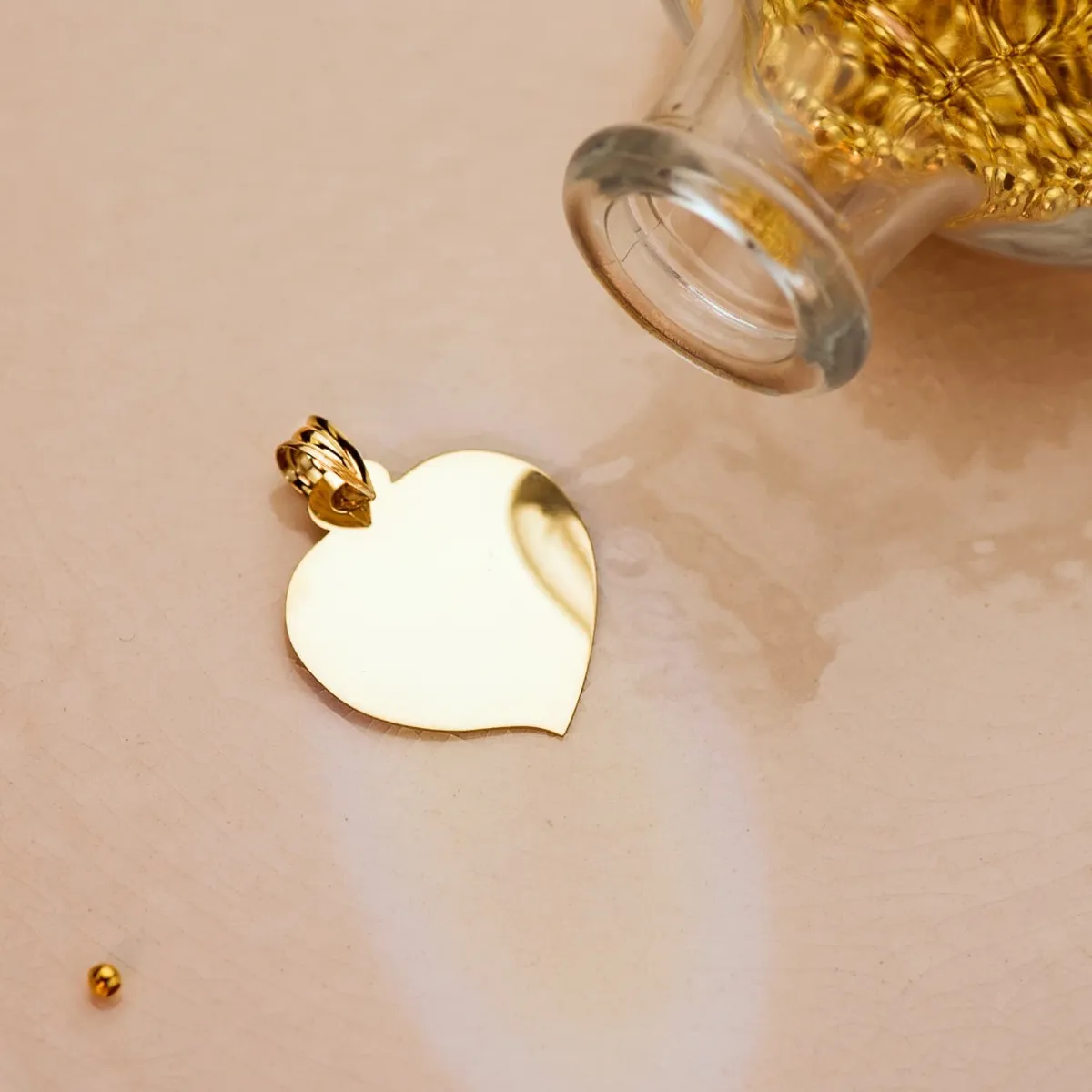Colgante Oro Placa Corazón