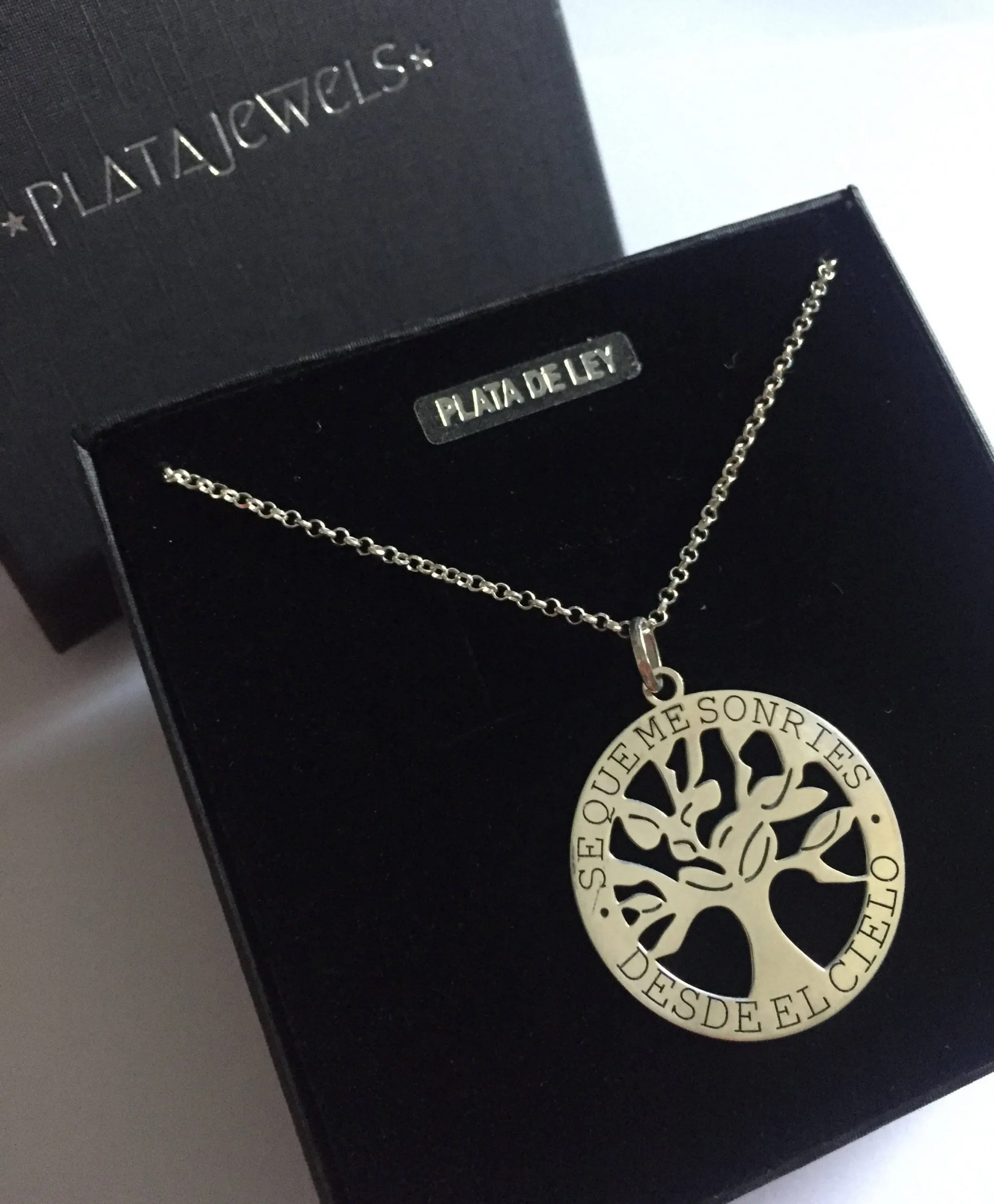 Colgante Árbol de la Vida «Sé que me sonríes desde el cielo»