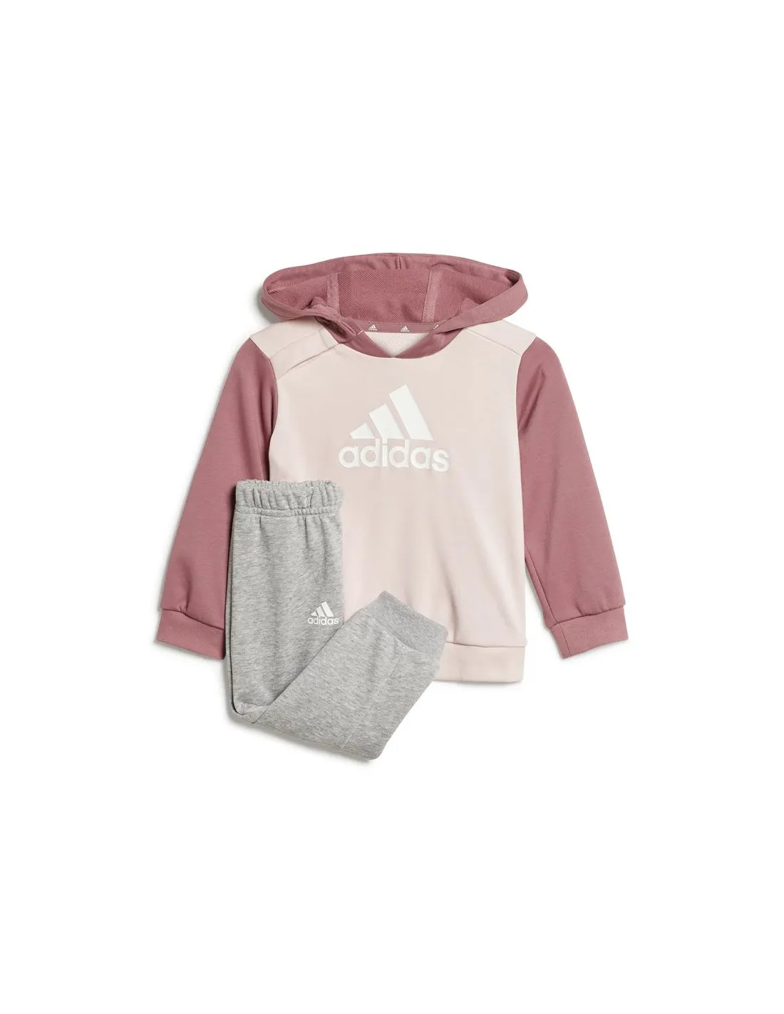Conjunto adidas Essentials Colorblock Infantil Rosa