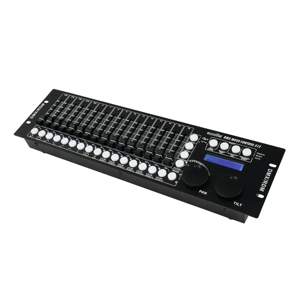 CONTROLADOR DE ILUMINACIÓN 512 CH. DMX  CONTROL DE MOVIMIENTO DMX 512