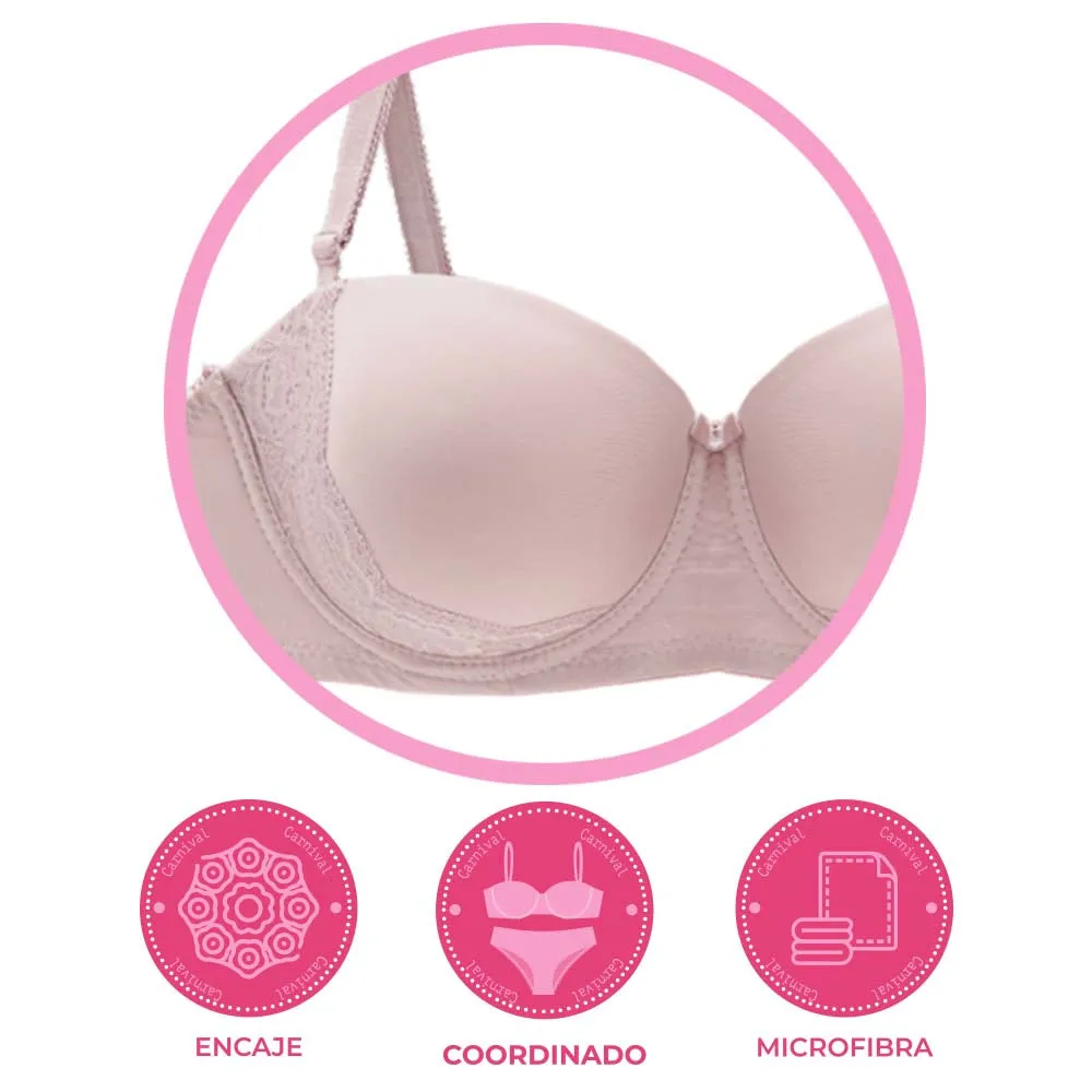 COORDINADO STRAPLESS CON VARILLA  C2422874228 LADY CARNIVAL