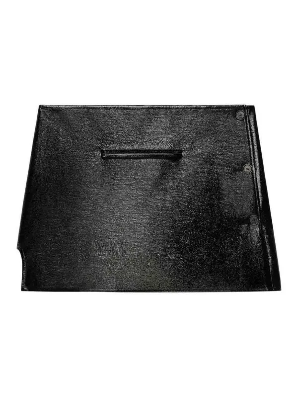 COURREGES FALDA SEMILARGA  NEGRO
