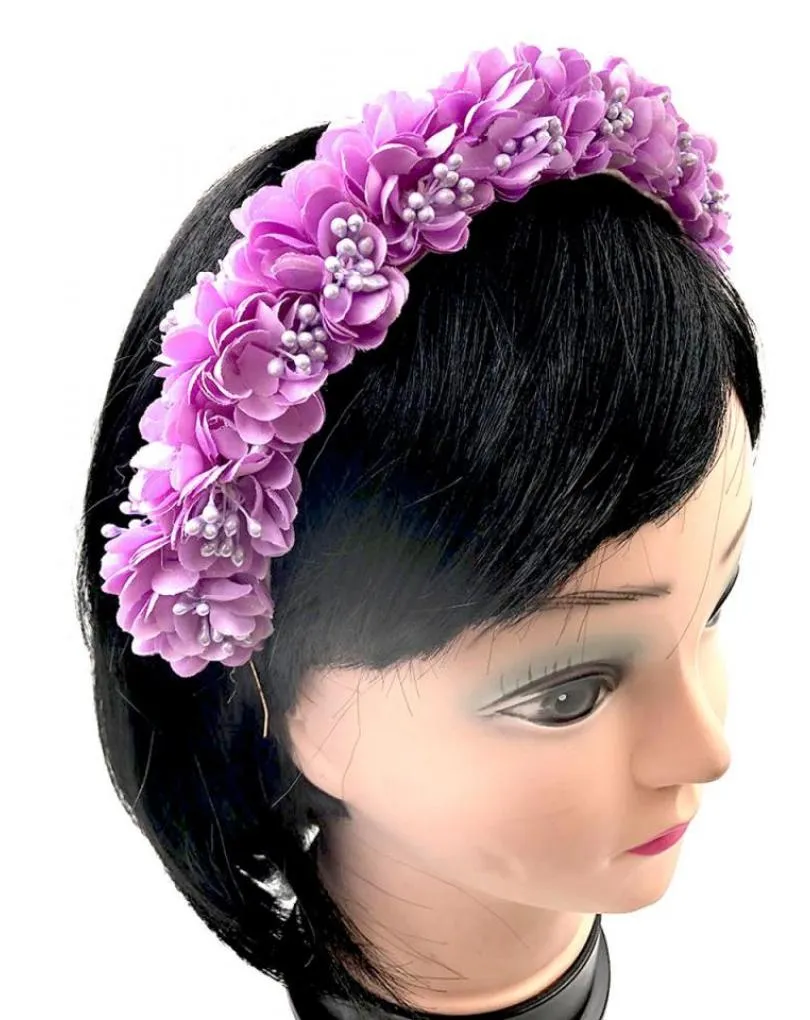 DIADEMAS BODA LILAS CON FLORES BONITAS ESPECIAL INVITADAS