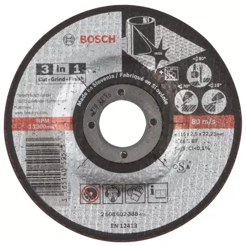 Disco Abrasivo Expert for 3 en 1 corte / desbaste / acabado 115X2.5