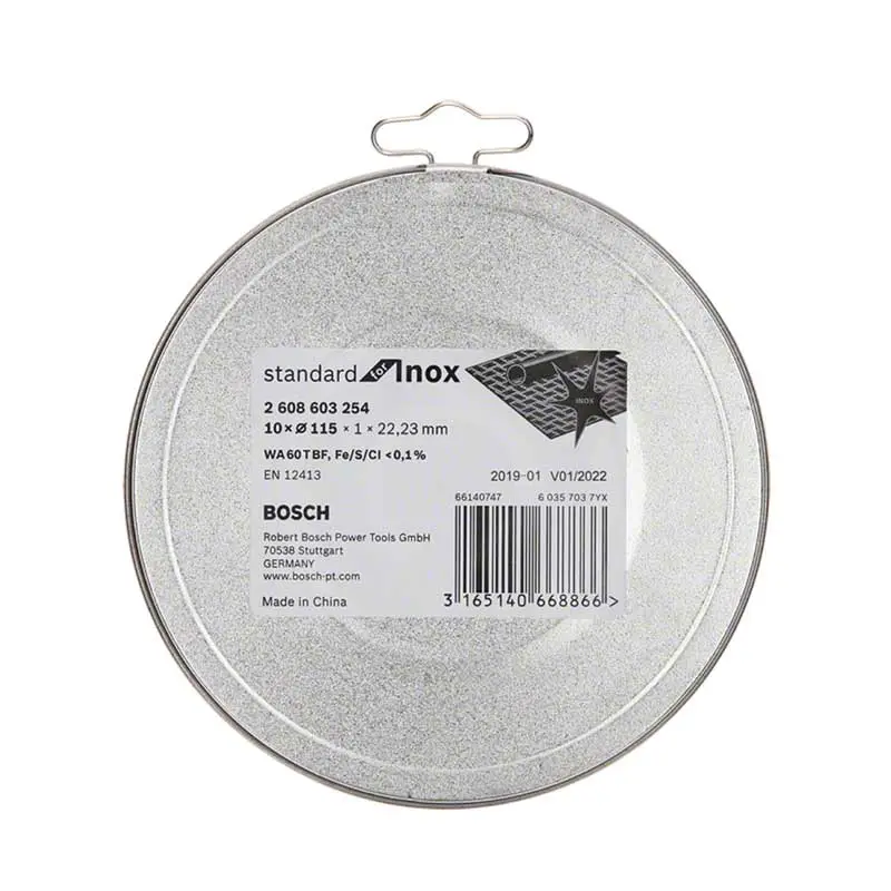DISCOS PARA CORTE METALES BOSCH 2608603254 41/2 PULG 10PZAS