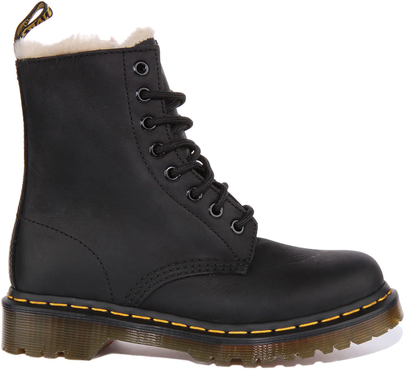 Dr. Martens 1460 Serena Botas de Cuero para Mujer en Verde Oliva.