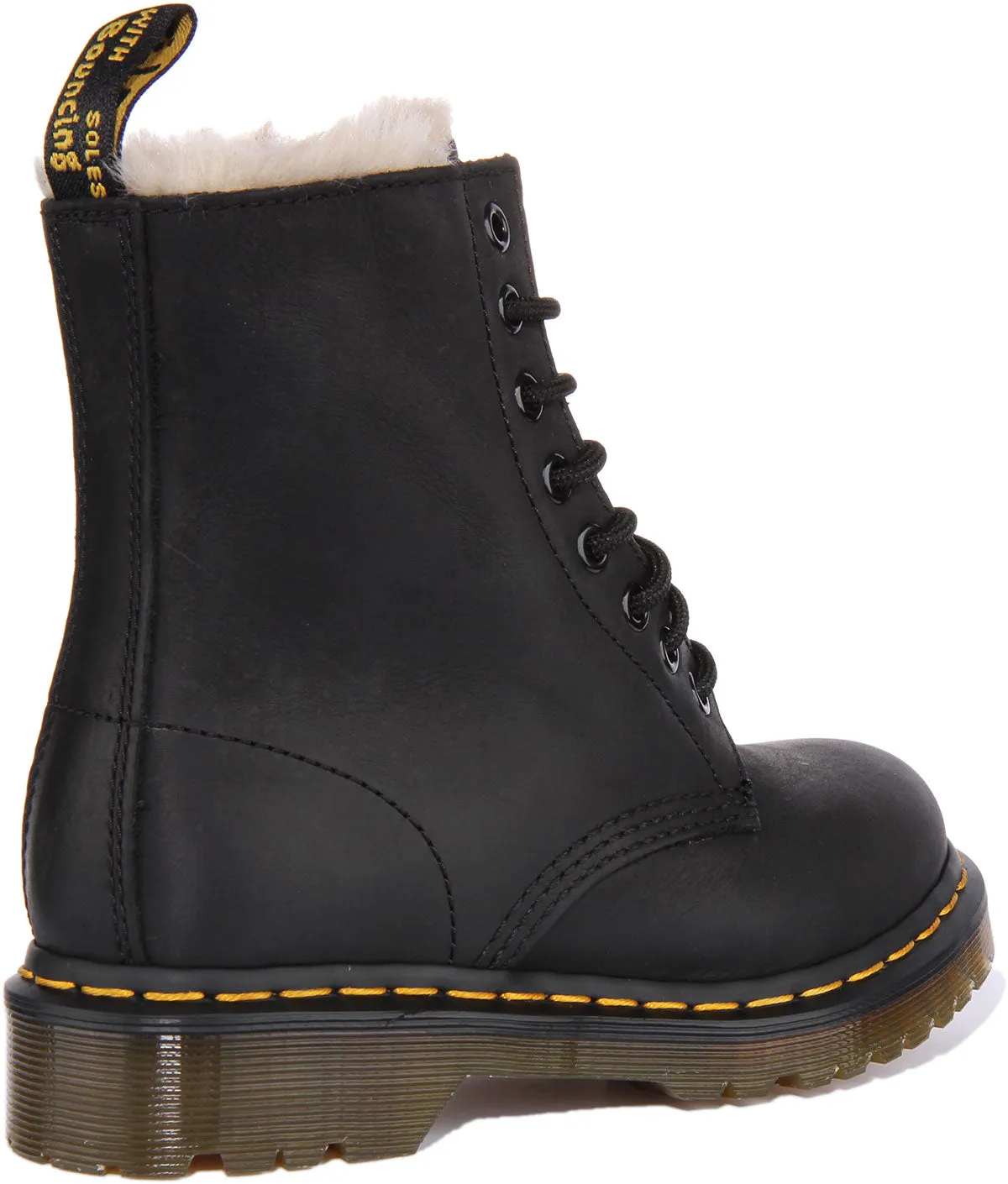 Dr. Martens 1460 Serena Botas de Cuero para Mujer en Verde Oliva.