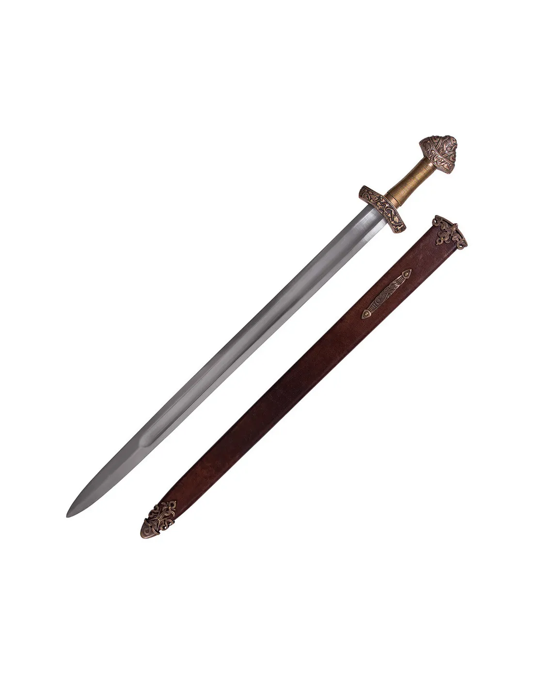 Espada Vikinga Dybäck con vaina con hoja en acero templado