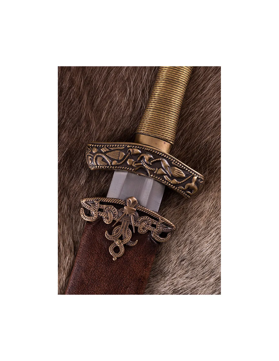 Espada Vikinga Dybäck con vaina con hoja en acero templado