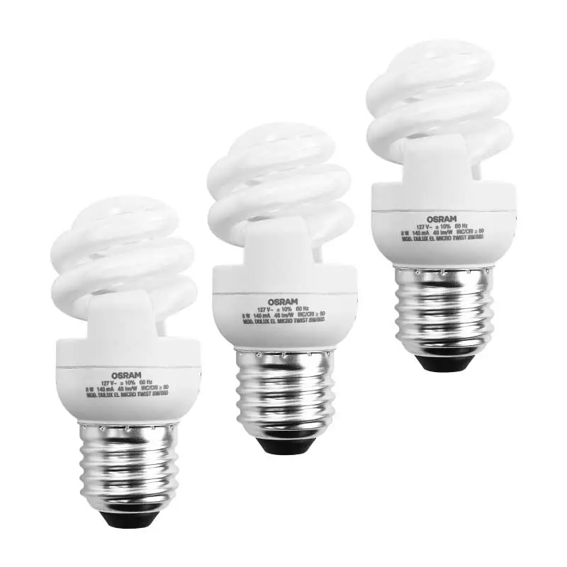 Focos Espiral Osram Dulux 8 W Luz de día