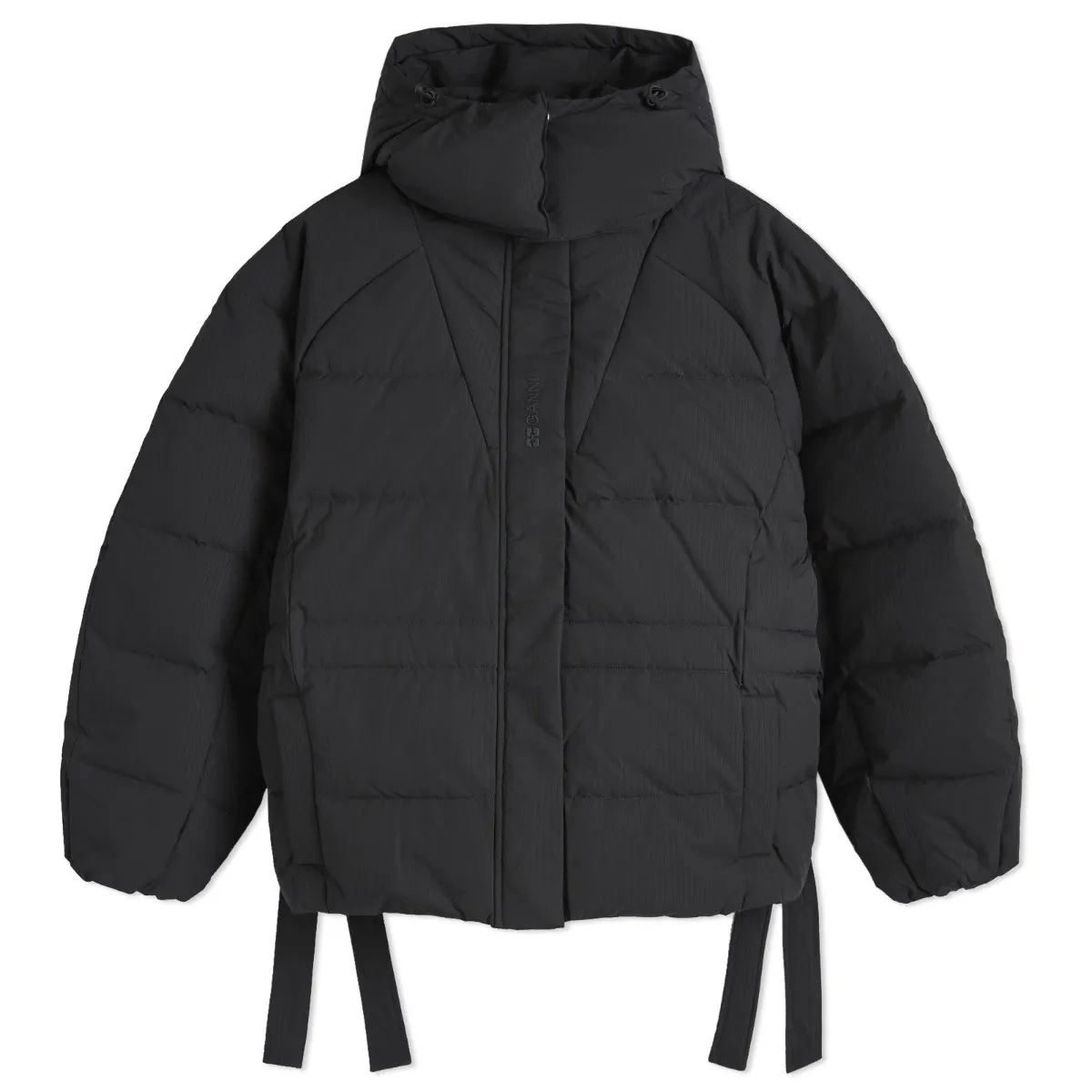 GANNI Tech Seersucker Oversized Puffer Jacket