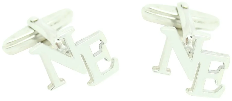 Gemelos de camisa dos Iniciales a medida 3D Plata 925