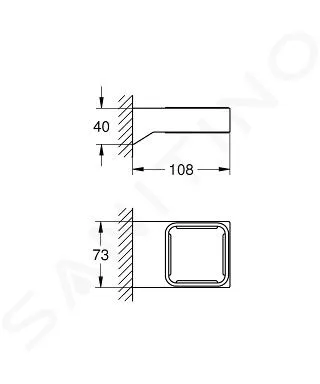 GROHE SELECTION CUBE  SOPORTE DE VASO/JABONERA, CROMO 40865000