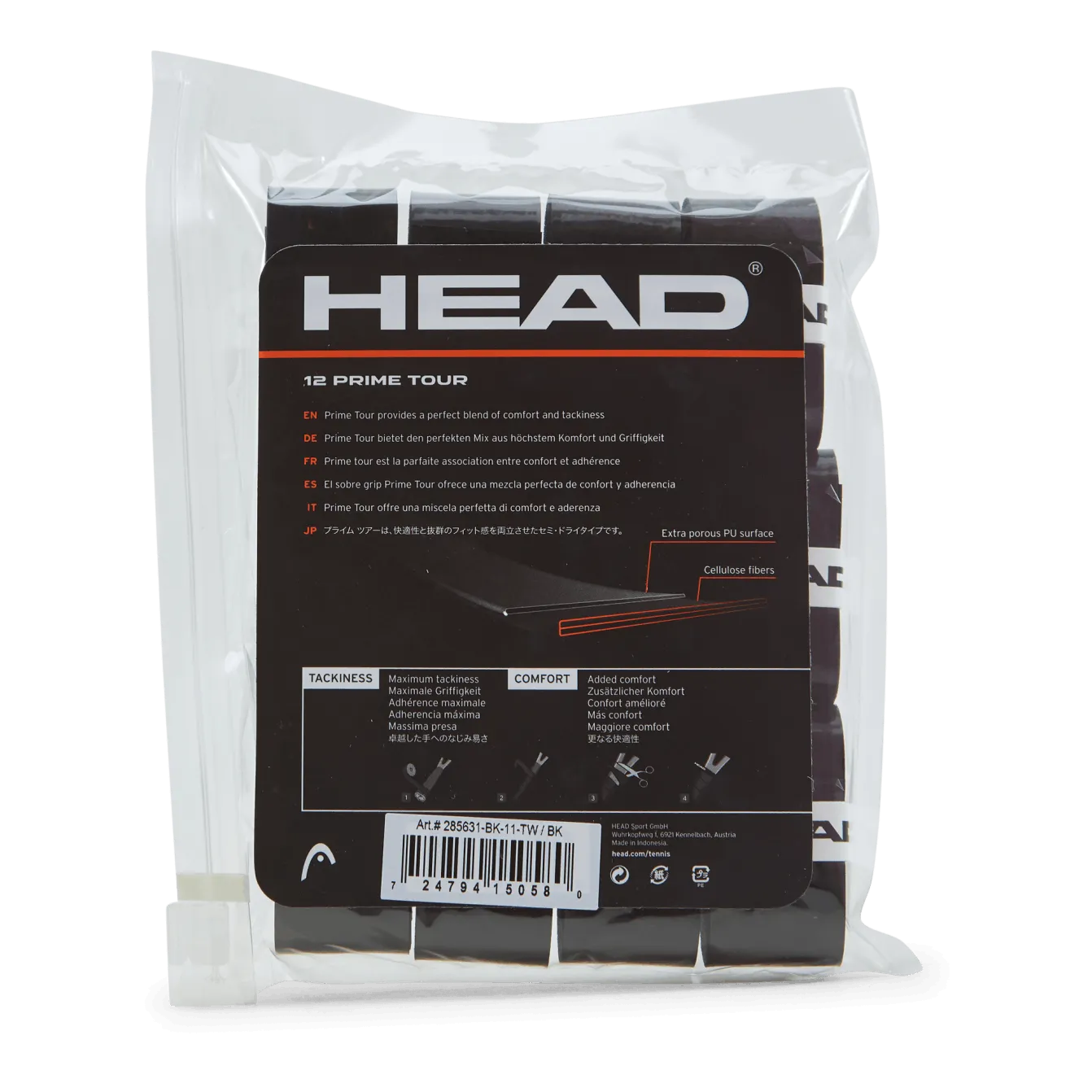 Head Prime Tour 12 Pcs Pack (overgr Black