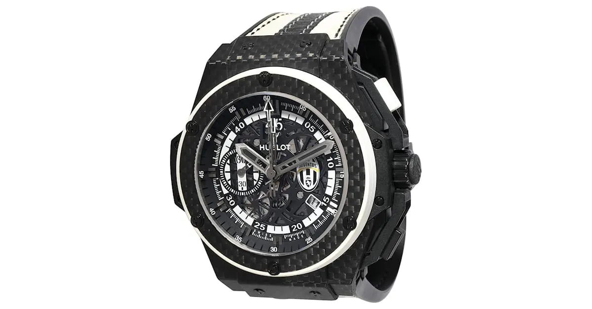 Hublot King Power Juventus 716.QX.1121.realidad virtual.JUV13 Reloj de Hombre en Fibra de Carbono Negro 