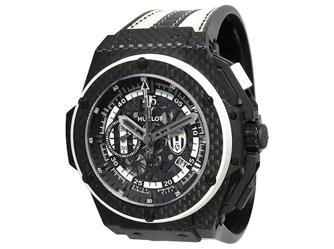 Hublot King Power Juventus 716.QX.1121.realidad virtual.JUV13 Reloj de Hombre en Fibra de Carbono Negro 
