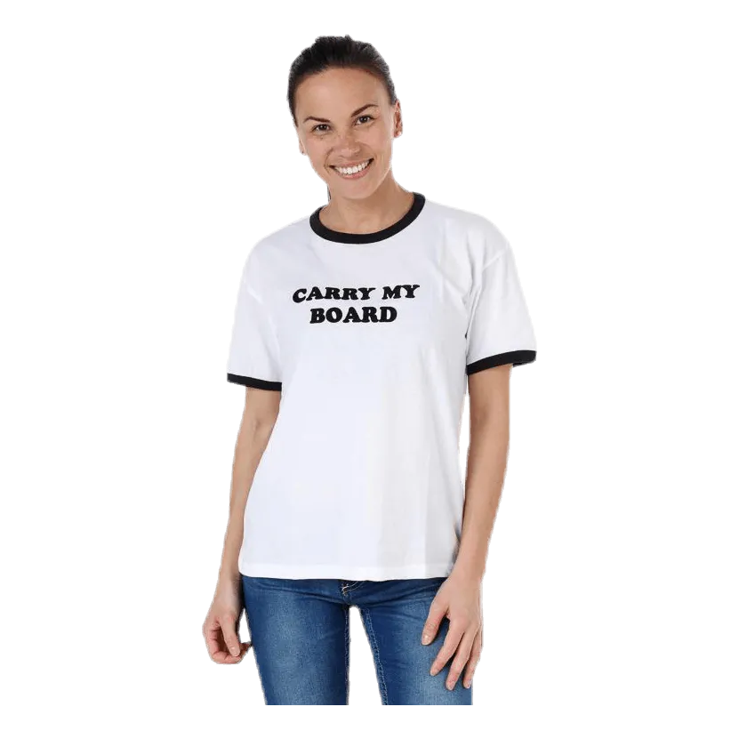 Hurley Carry My Board Ringer Tee White/Black