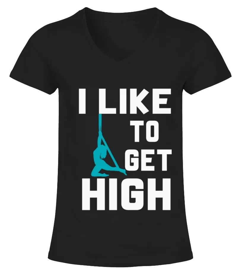 I LIKE TO GET HIGH Camiseta cuello pico Mujer