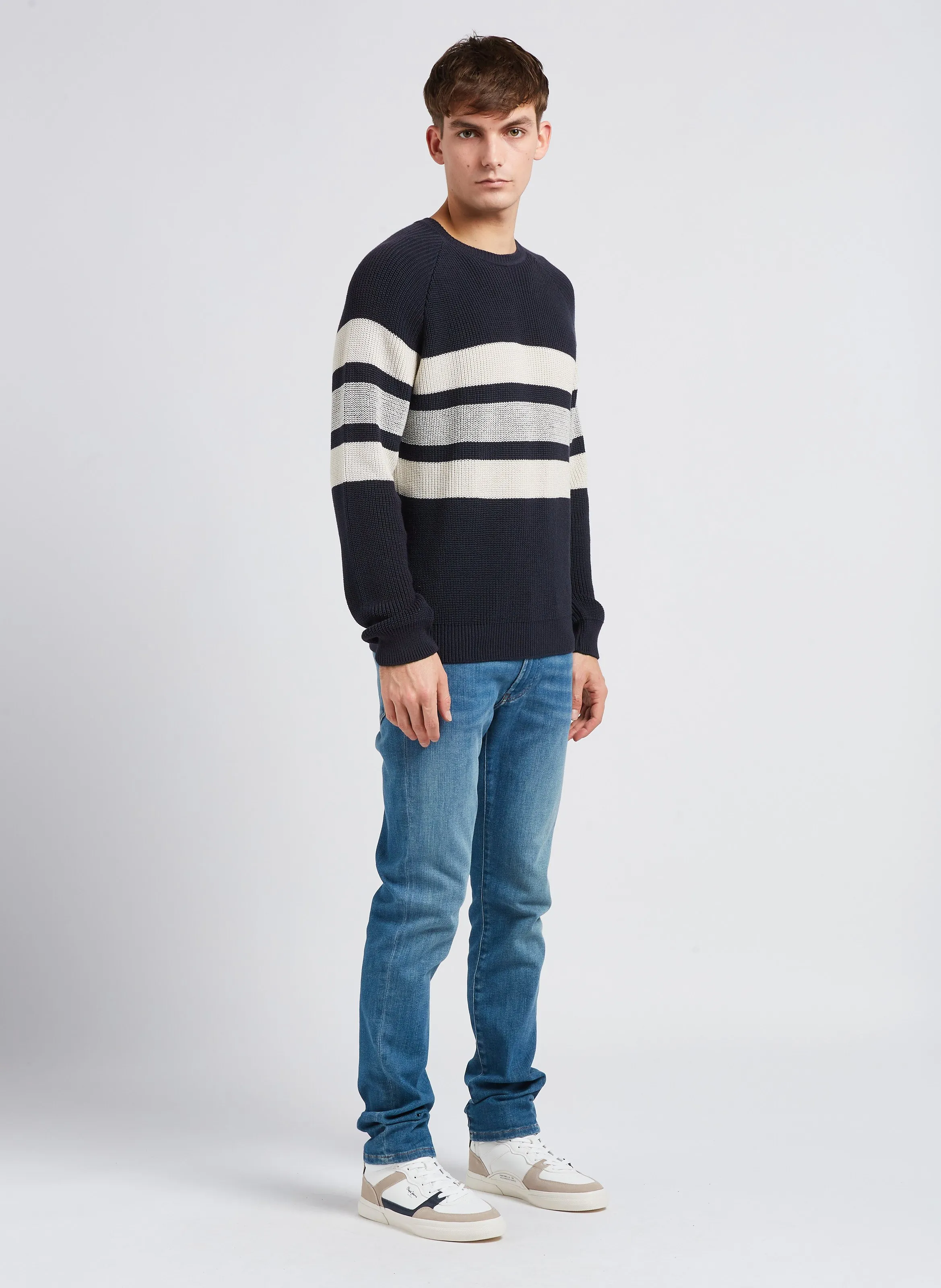 IKKS Vaquero slim de mezcla de algodón en azul