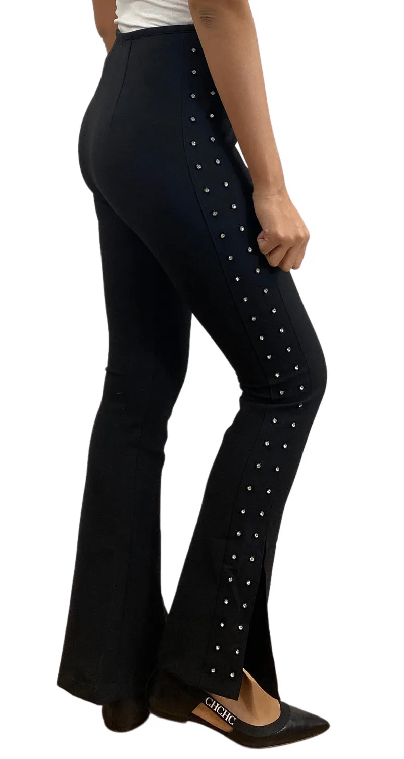 JAZMIN CHEBAR Pantalón Negro Brillantes