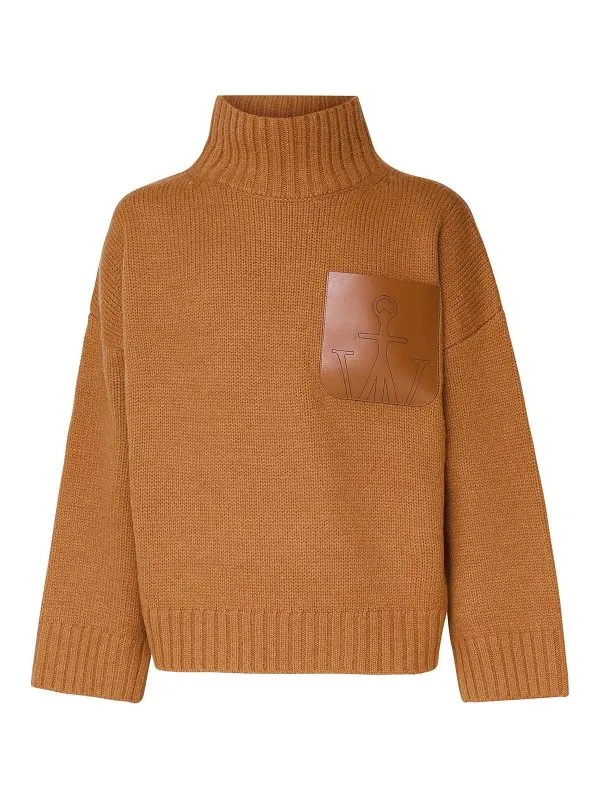 J.W. ANDERSON SUéTER CON CUELLO ALTO  MARRóN