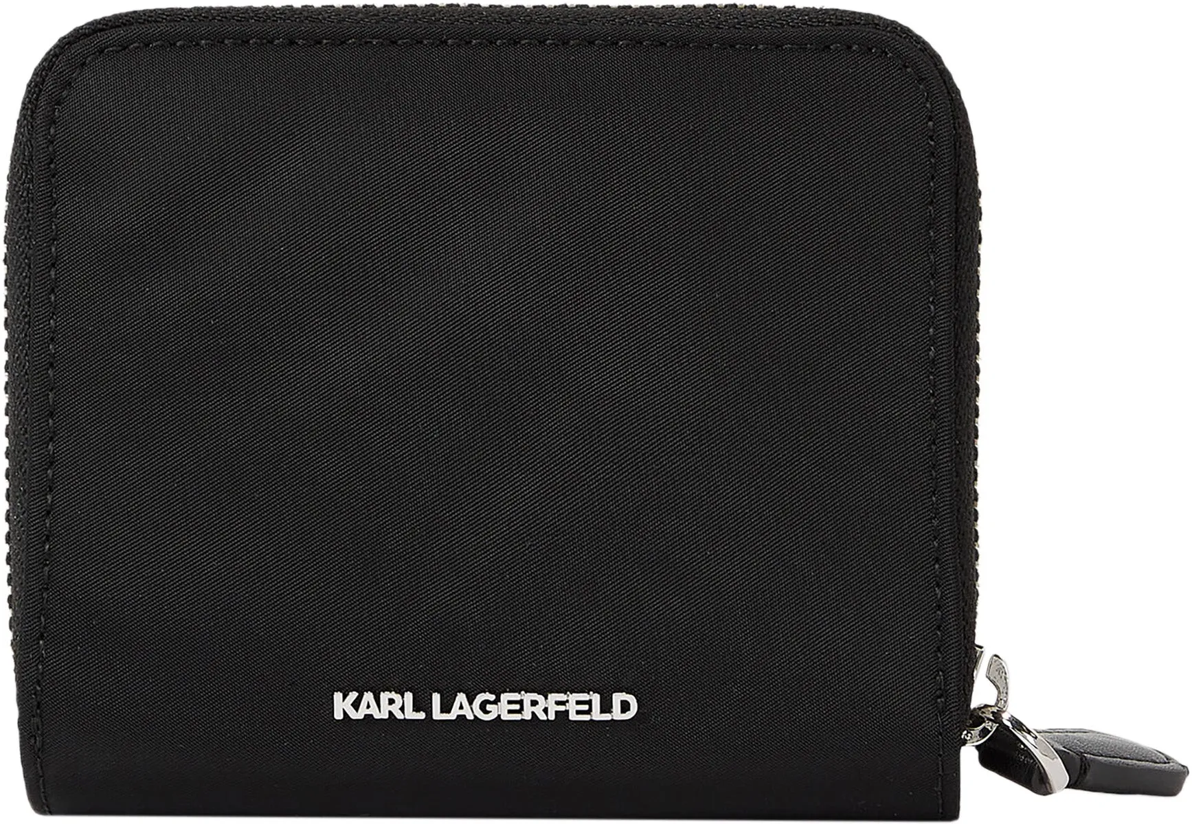 Karl Lagerfeld K Ikonik 2.0 Cartera pequeña de nylon para mujer en negro