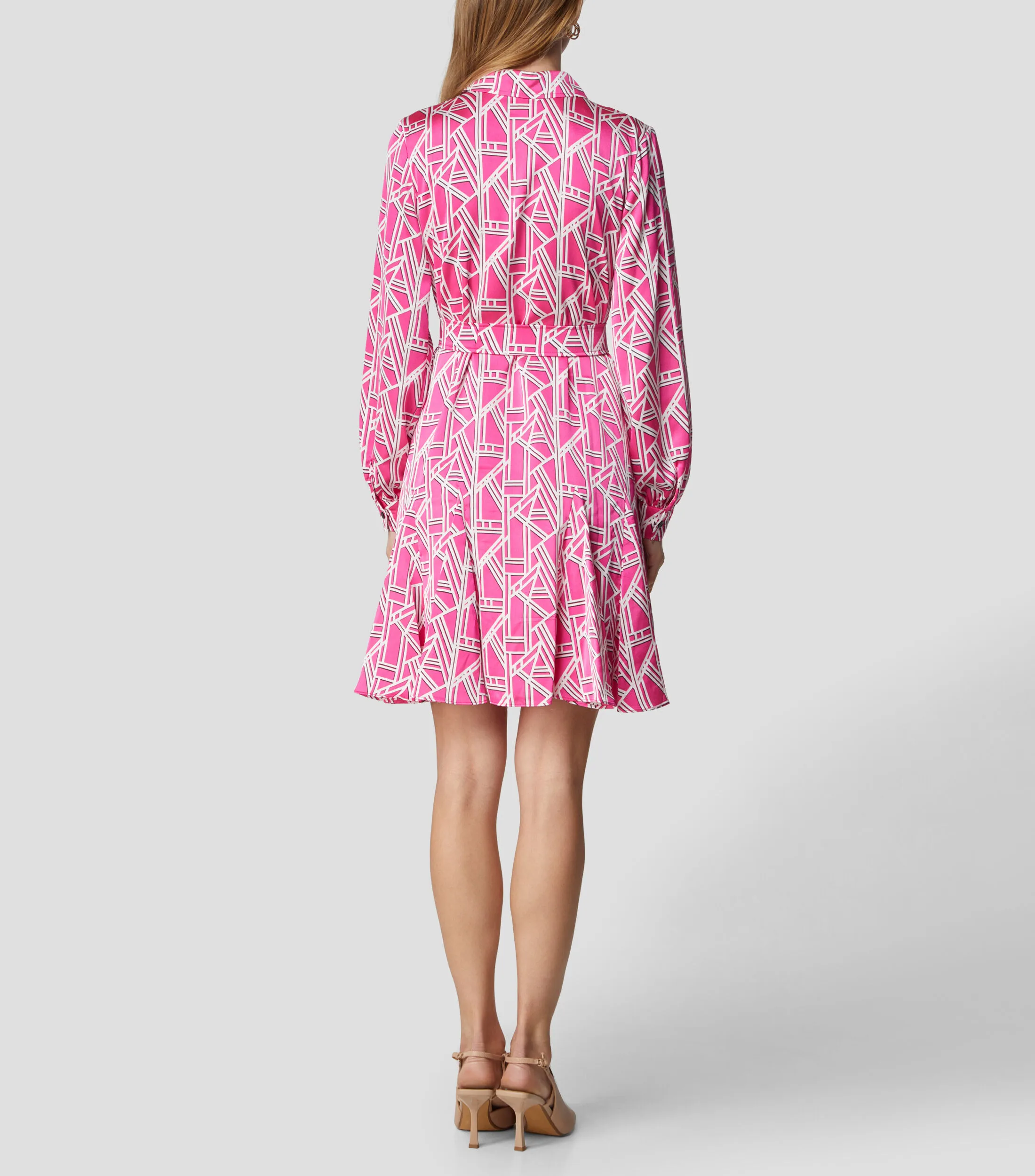 Karl Lagerfeld Vestido Midi manga larga estampado Mujer