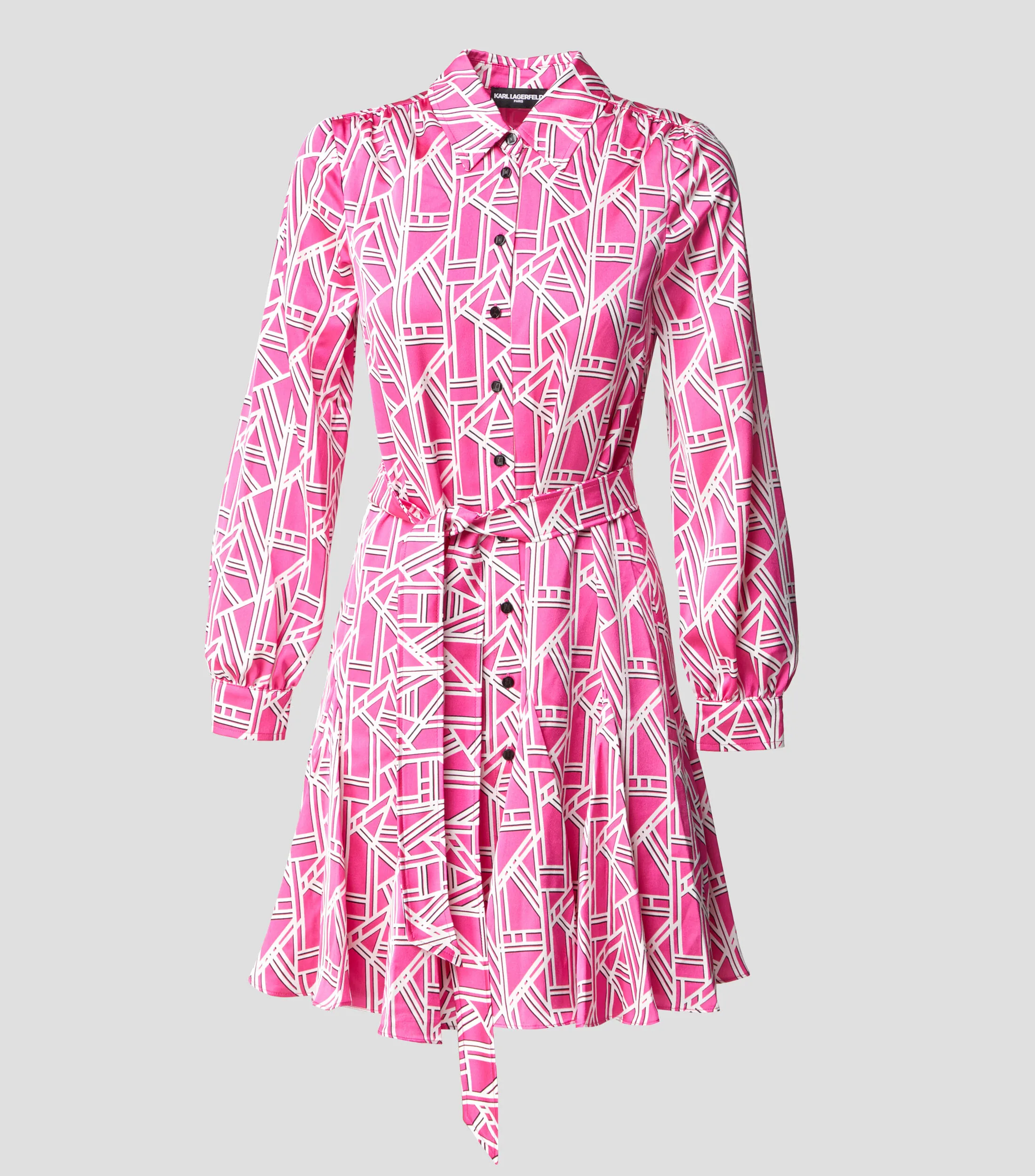 Karl Lagerfeld Vestido Midi manga larga estampado Mujer