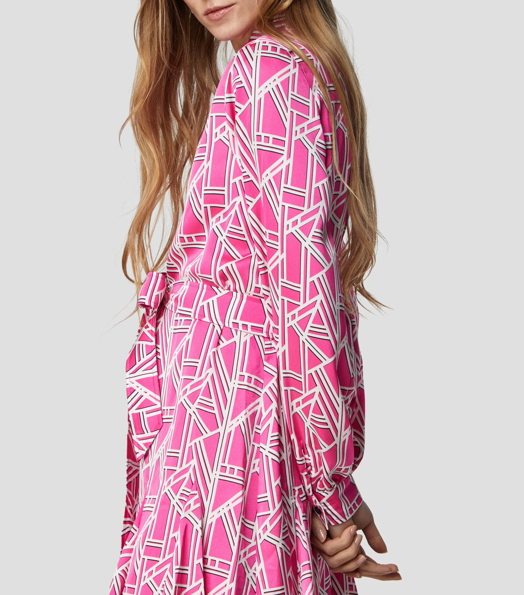 Karl Lagerfeld Vestido Midi manga larga estampado Mujer