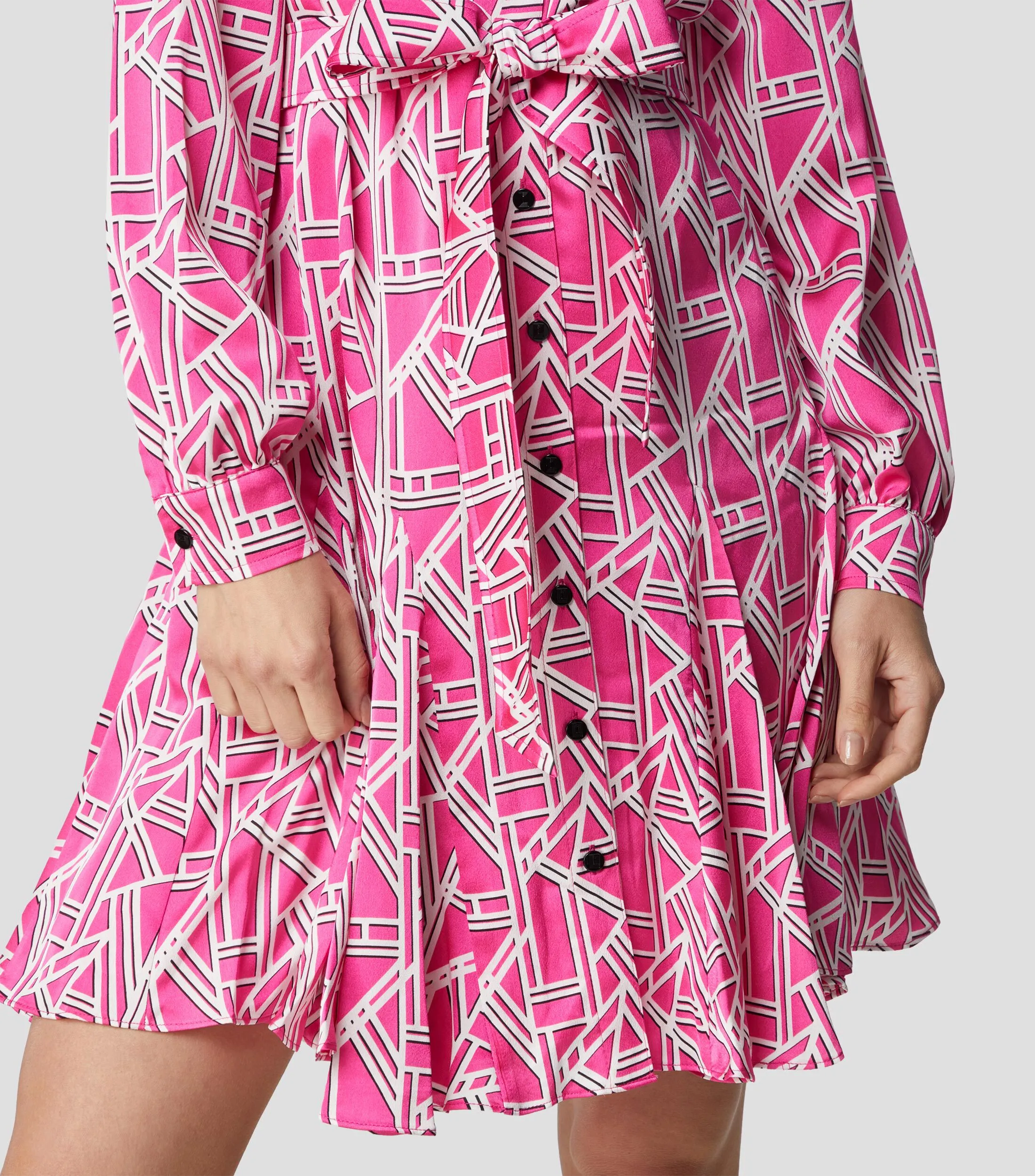 Karl Lagerfeld Vestido Midi manga larga estampado Mujer