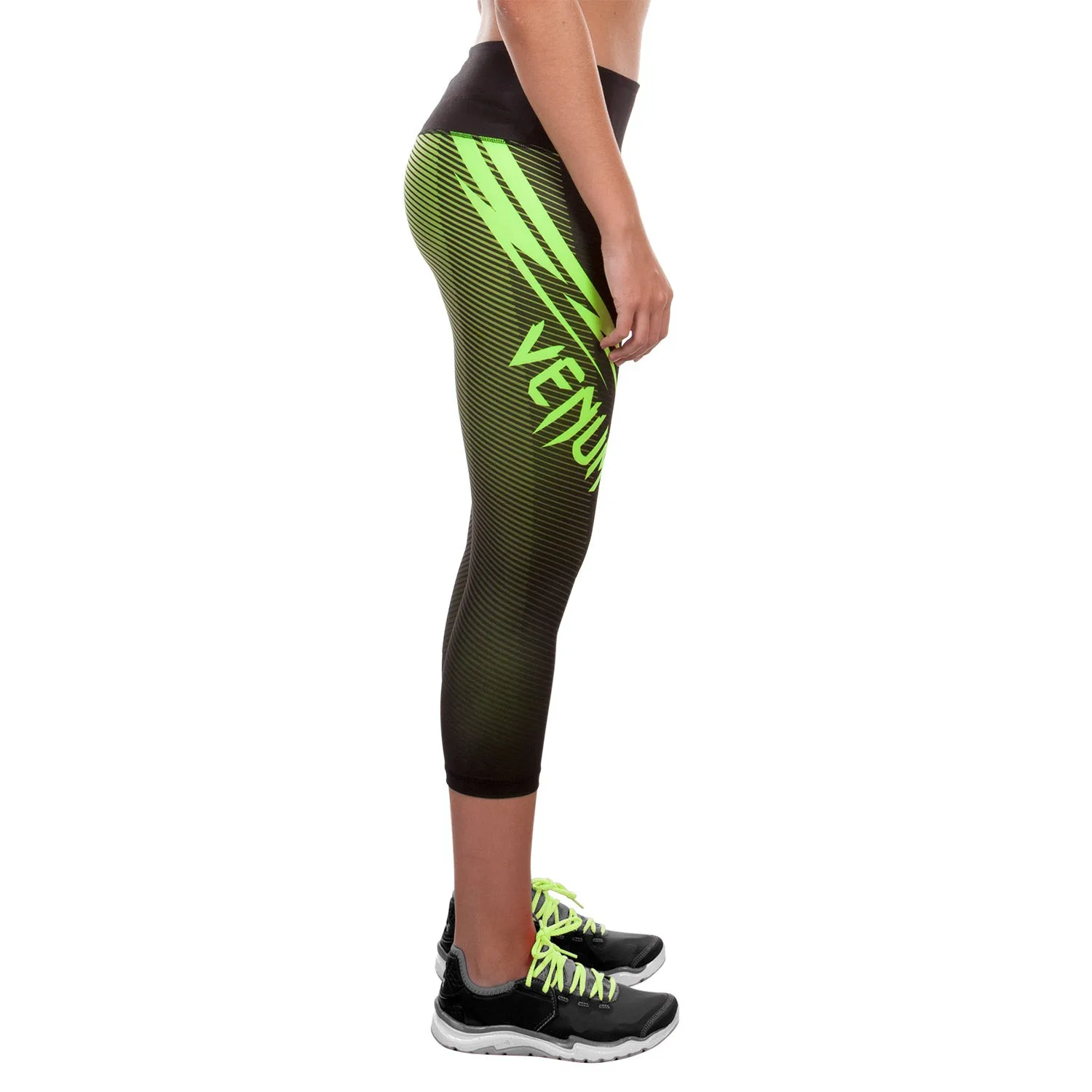 LEGGINS CORTOS VENUM RAZOR  NEGRO/AMARILLO