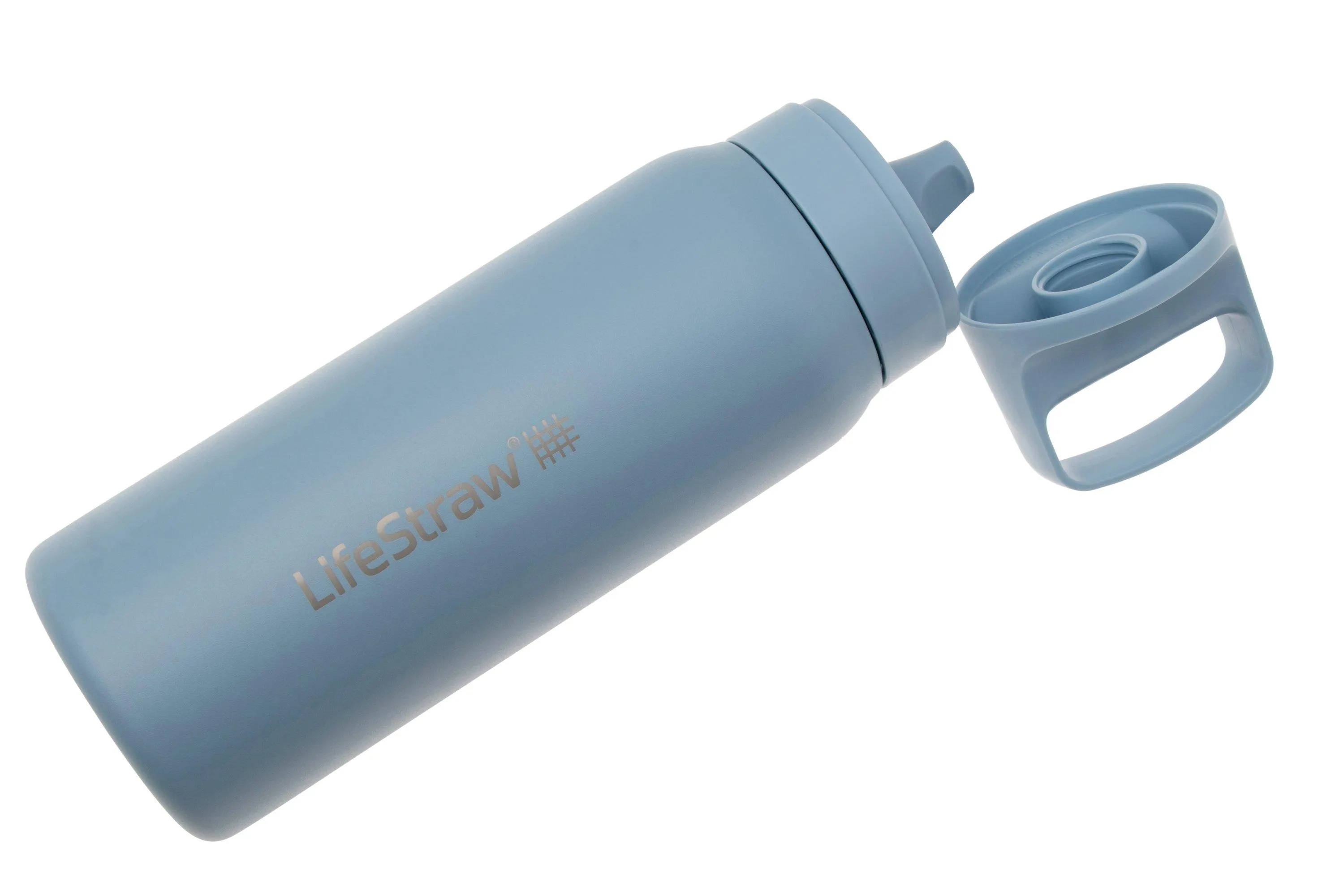 LIFESTRAW GO ICELANDIC BLUE GOST650MLICE STAINLESS STEEL, BOTELLA DE AGUA CON FILTRO DE 2 FASES, 650 ML