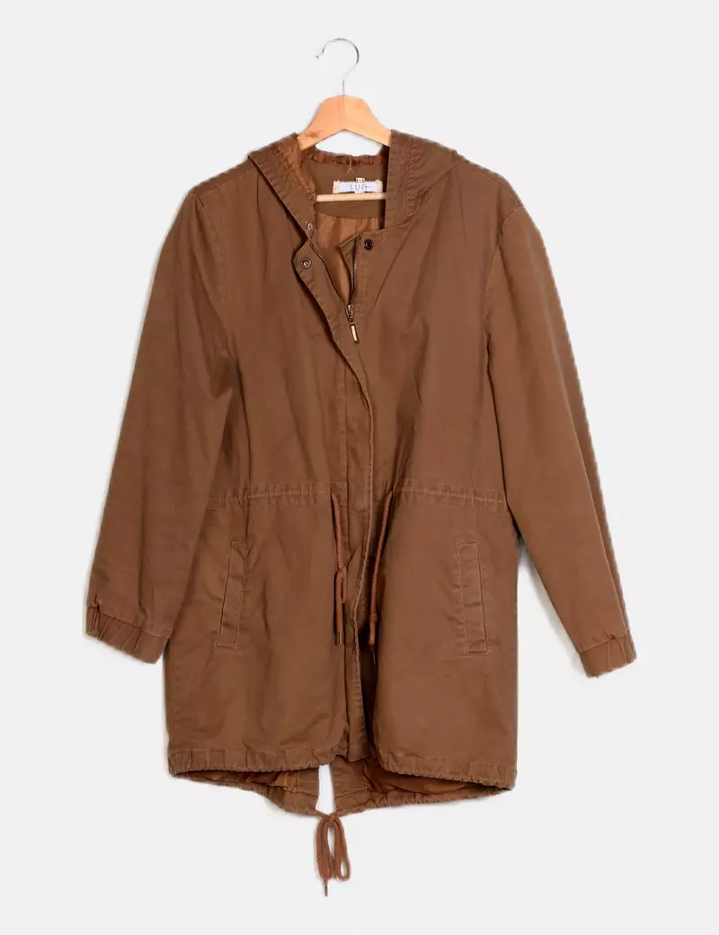 LUA Parka marrón fluida