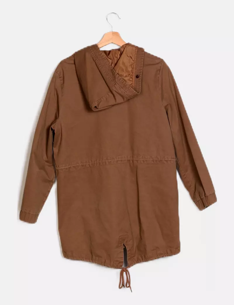 LUA Parka marrón fluida