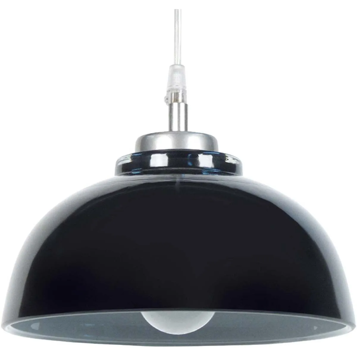 Lámpara colgante redondo vidrio negro