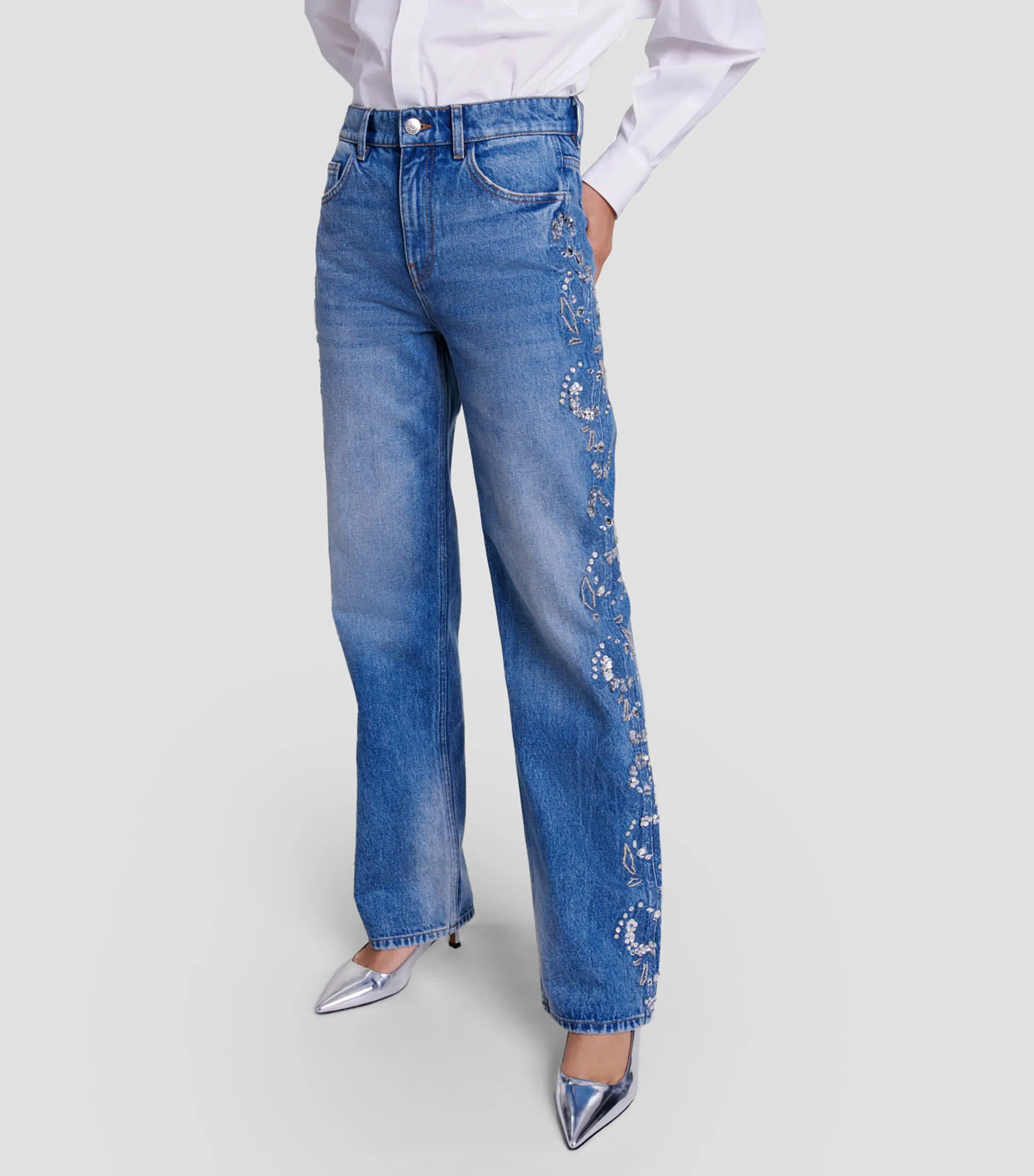 Maje Jeans Rectos Mujer