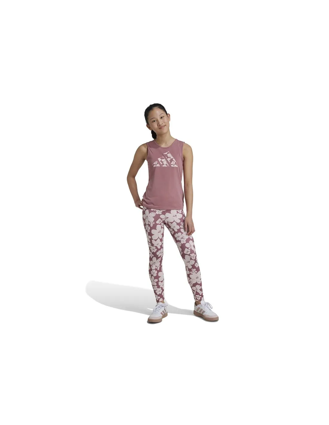Mallas adidas Train Essentials Seasonal Printed High Waisted 7/8 Niña Rosa