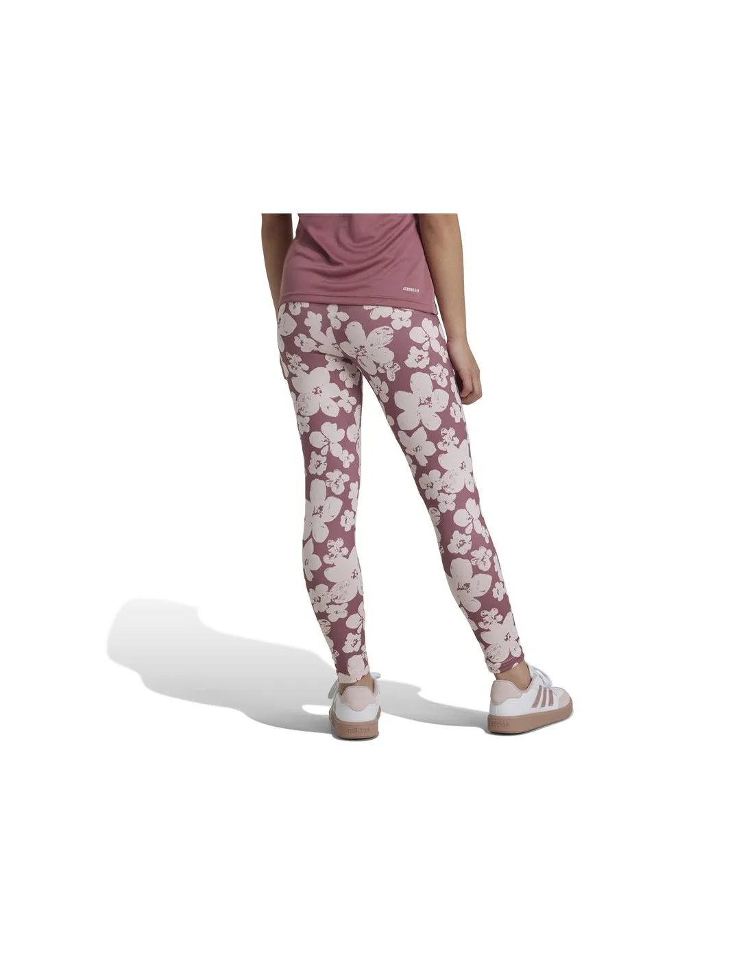 Mallas adidas Train Essentials Seasonal Printed High Waisted 7/8 Niña Rosa