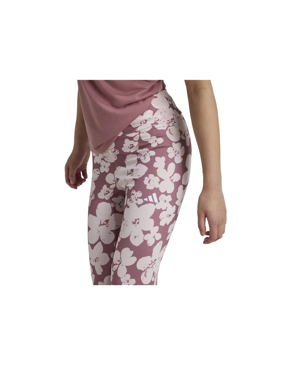 Mallas adidas Train Essentials Seasonal Printed High Waisted 7/8 Niña Rosa