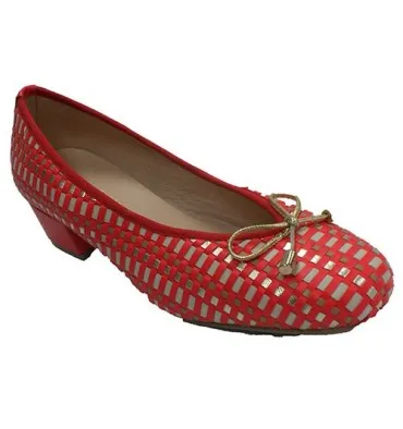 Manoletina mujer trenzada en varios colores Roldán en rojo