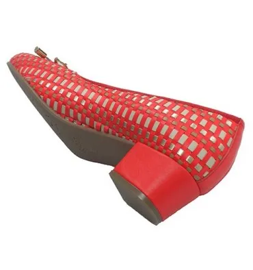 Manoletina mujer trenzada en varios colores Roldán en rojo