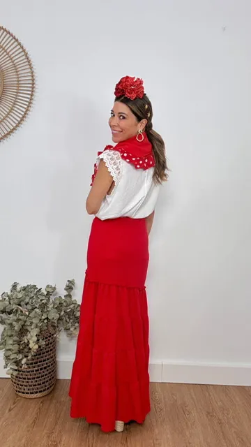 Mantoncillo piquillo rojo lunares