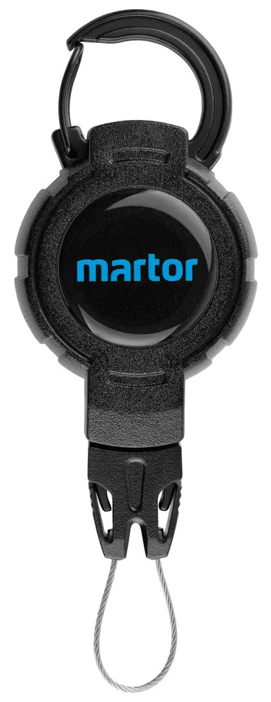 MARTOR TOOL RETRACTOR, con mosquetón grande y cordón extensible de Kevlar
